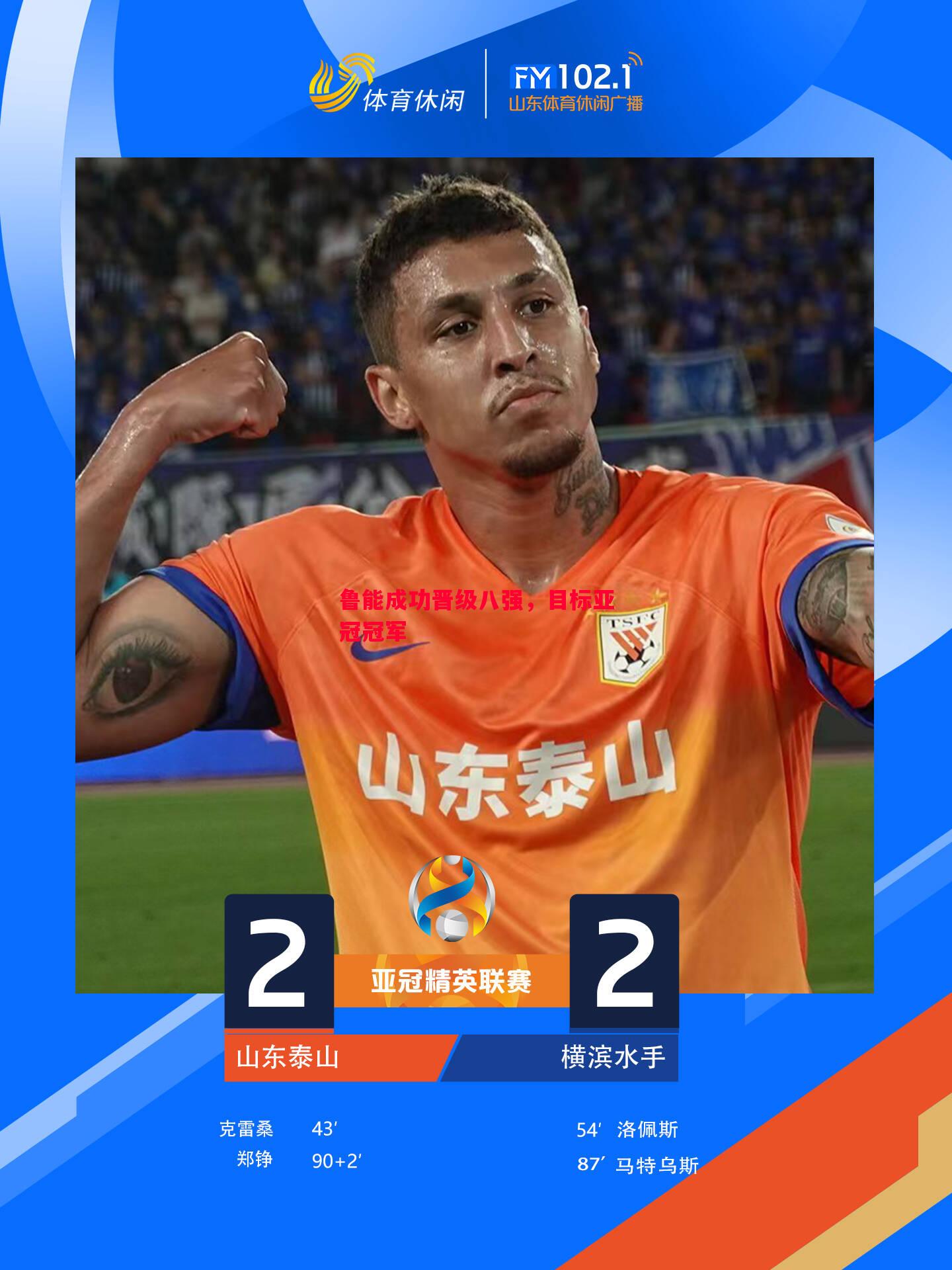 鲁能成功晋级八强,目标亚冠冠军 鲁能成功晋级八强,目标亚冠冠军